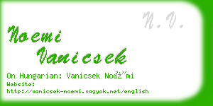 noemi vanicsek business card